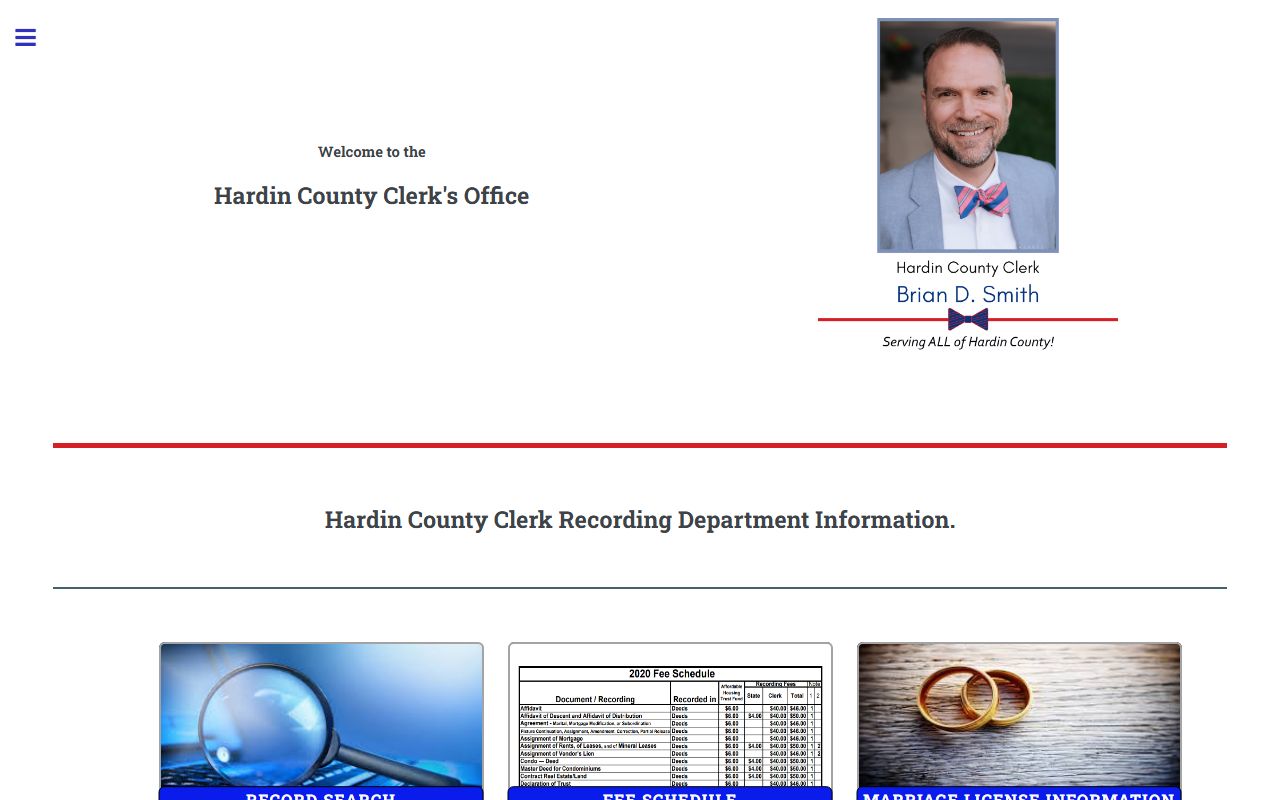 Hardin County Clerk office serving Elizabethtown Kentucky deed records